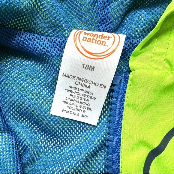 ⭐️ 5 for $25 Wonder Nation Green Dinosaur Hoodie Size 18 Months - Picture 4 of 4